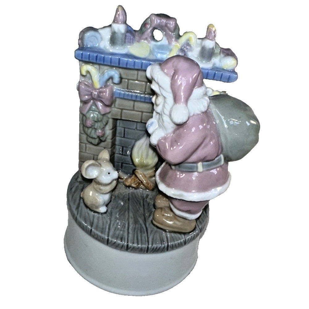Summit Porcelain Musical Santa Christmas Heirloom Vintage '91 Jingle Bells Tune